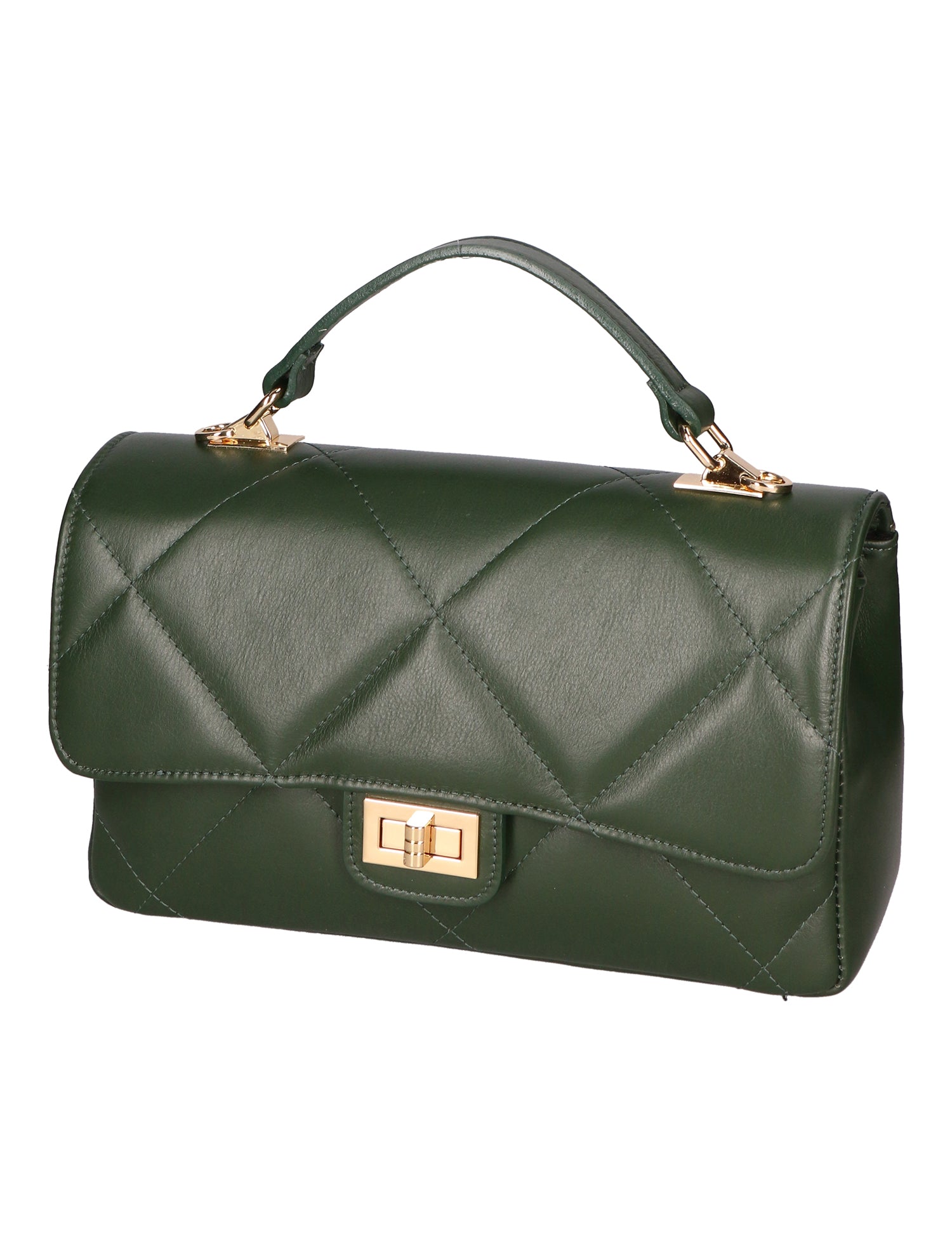 Vita Borsa a spalla da donna Vera pelle 06879-S14 VERDE SCURO Gave Lux