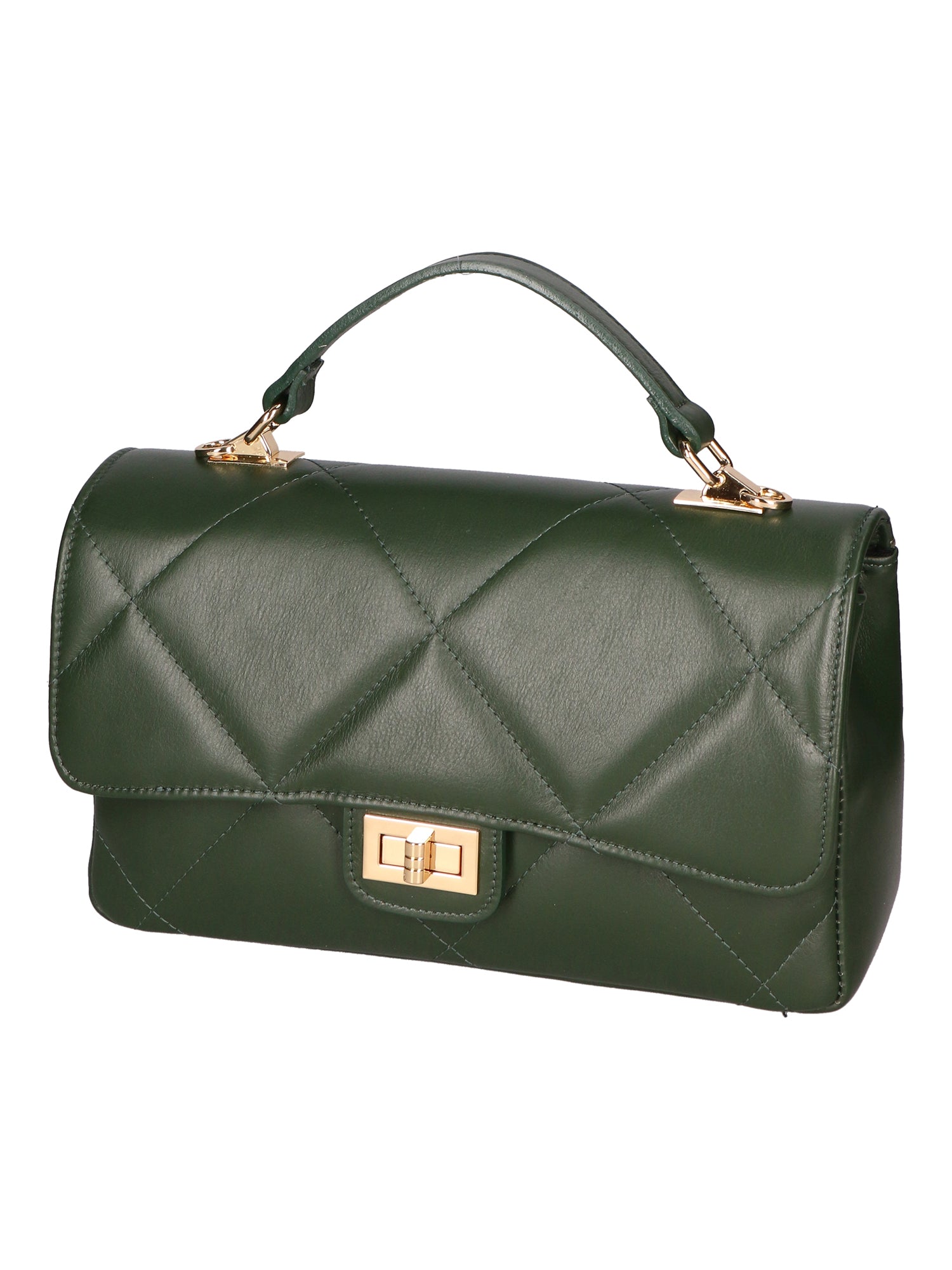 Vita Borsa a spalla da donna Vera pelle 06879-S14 VERDE SCURO Gave Lux