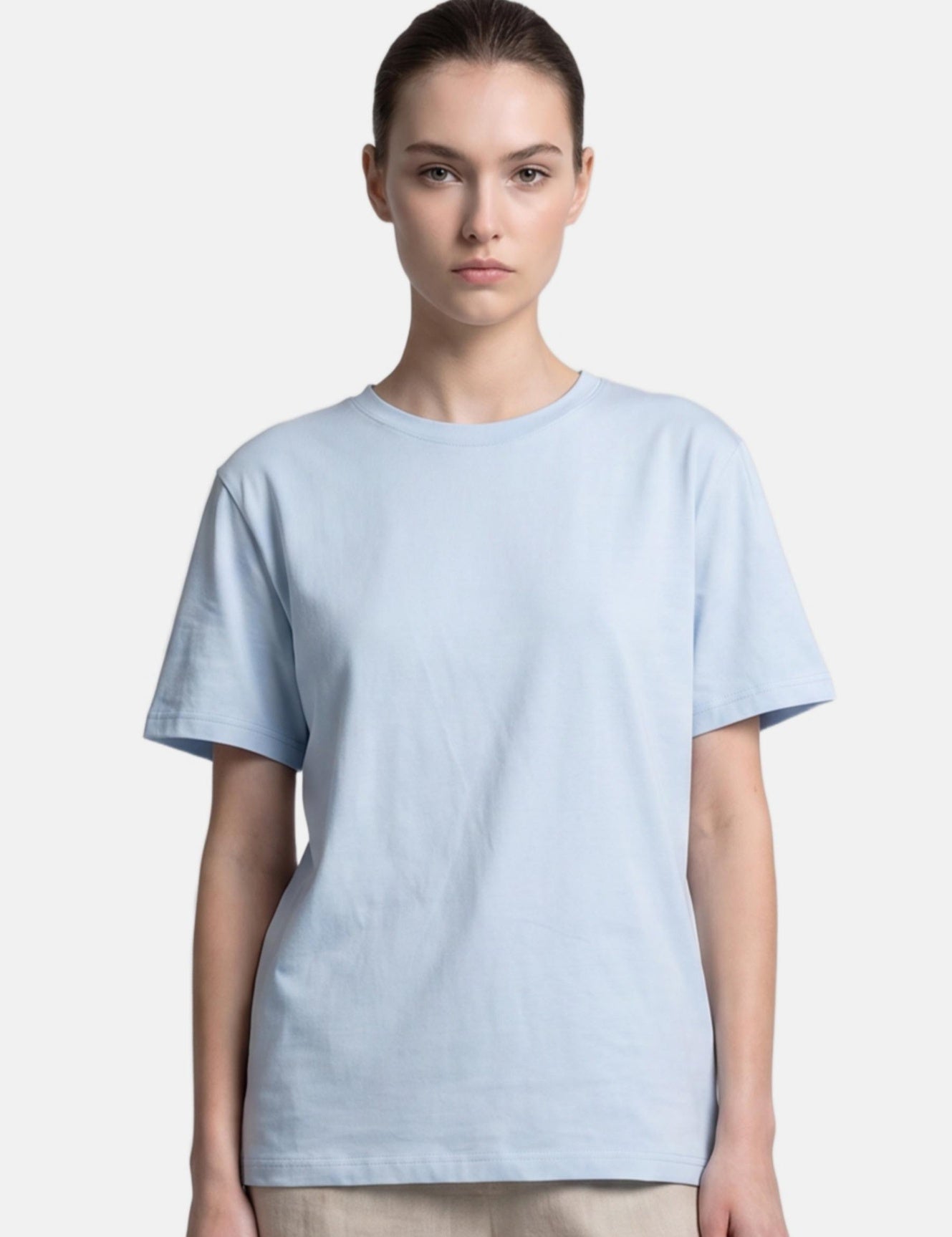 T-shirt in 84% Cotone 16% Elastan Blu