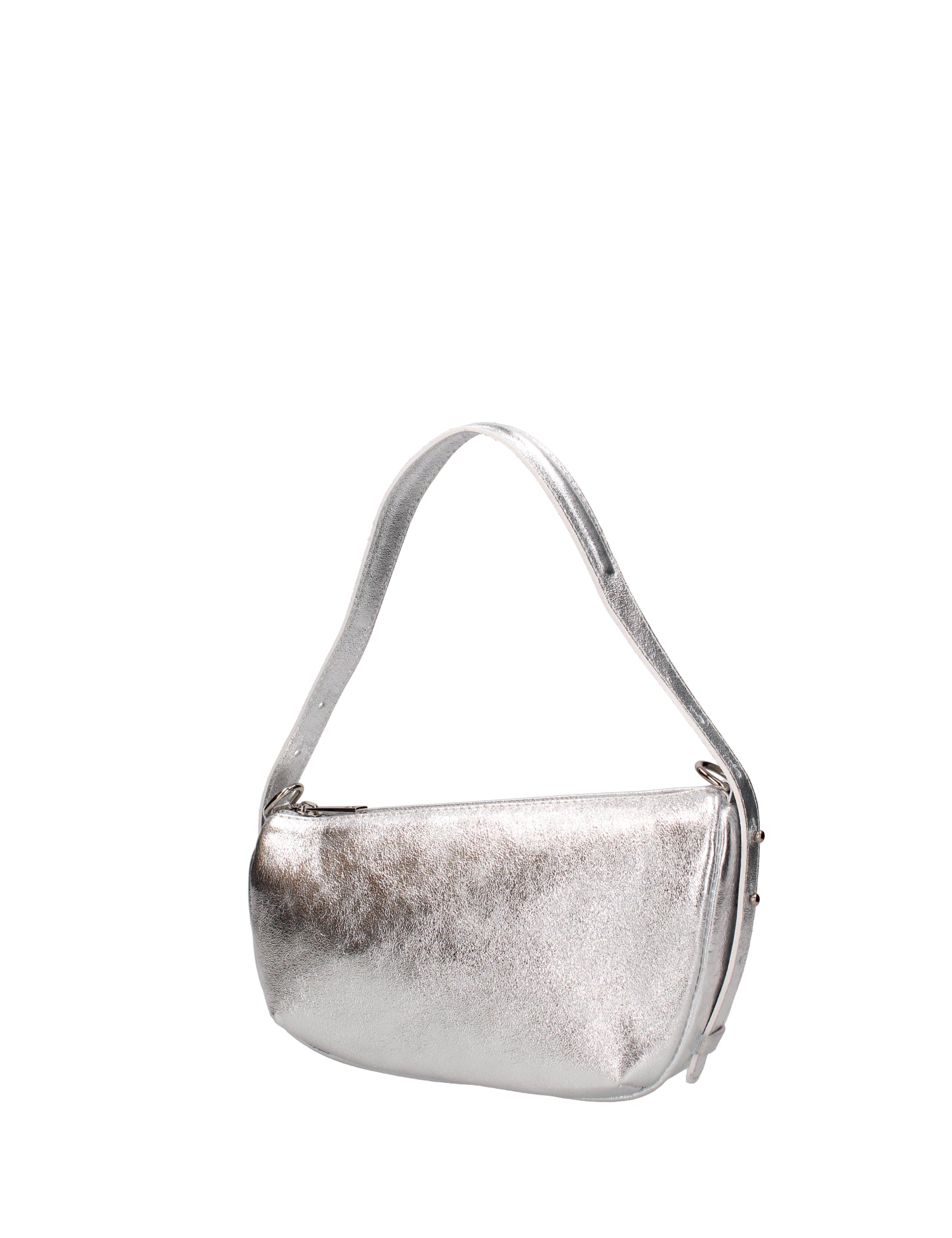 Borsa a spalla da donna Vera pelle e metallo 07228-L001 ARGENTO Roberta Rossi