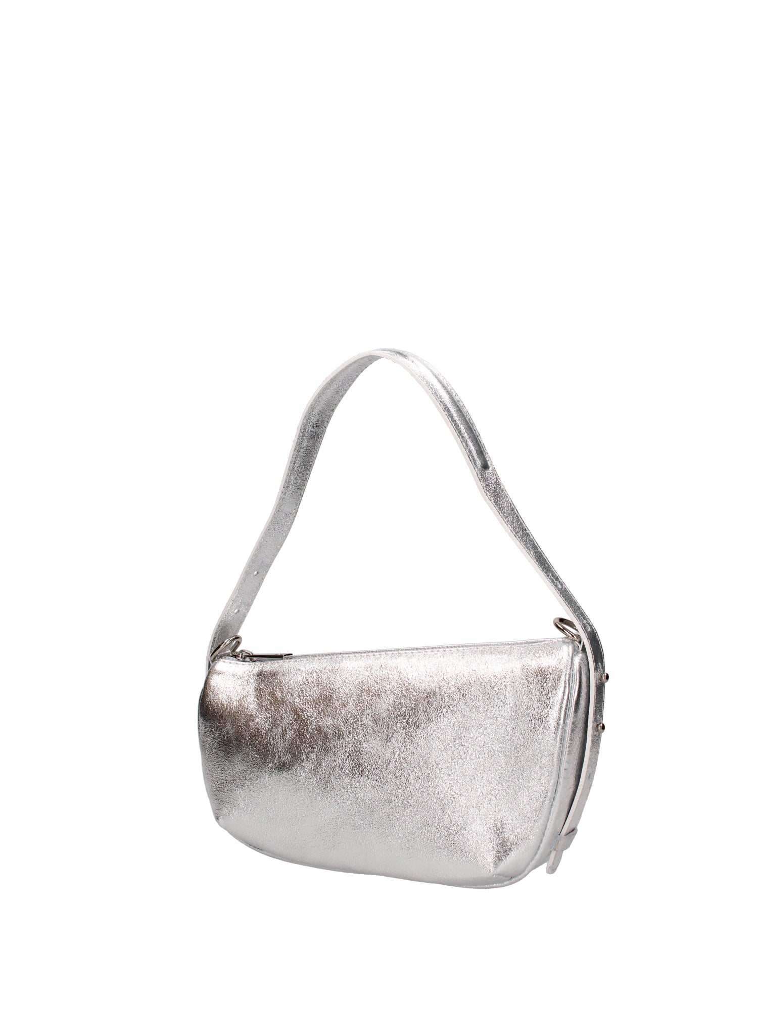 Borsa a spalla da donna Vera pelle e metallo 07228-L001 ARGENTO Roberta Rossi