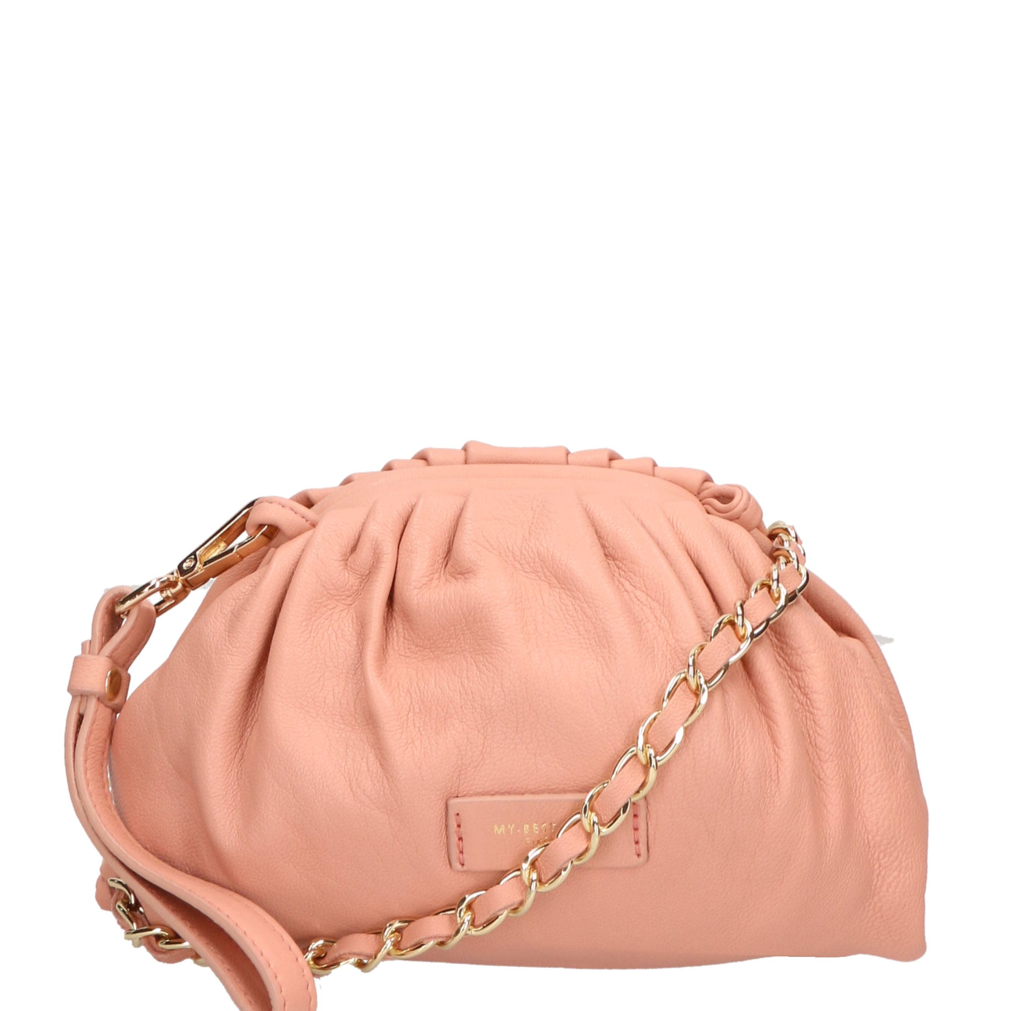 Borsa a tracolla da donna 100% pelle MYB-7009-SS-PEACH ROSE My Best Bag