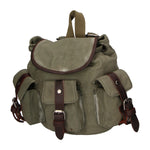 Micaela ZG3006-VERDE GREEN Zaino unisex in canvas e vera pelle Gave Lux