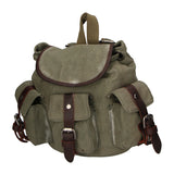 Micaela ZG3006-VERDE GREEN Zaino unisex in canvas e vera pelle Gave Lux