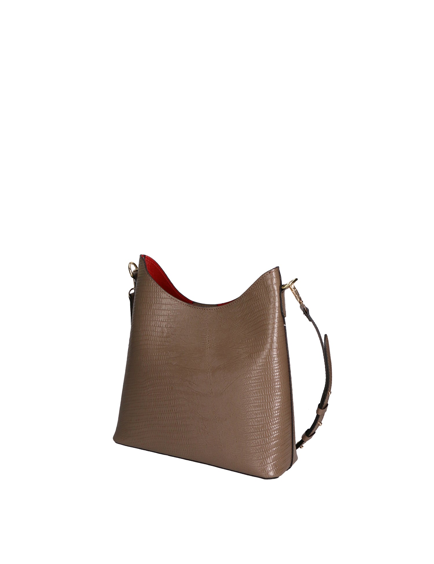 Carmine Borsa a spalla da donna Vera pelle 05442-LU40 TAUPE SCURO DARK TAUPE Gave Lux