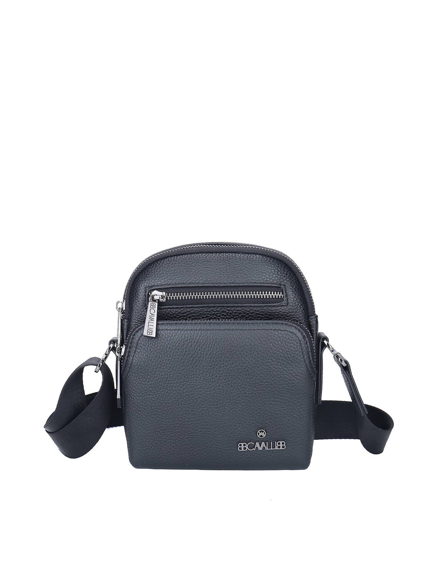 Borsa a tracolla da uomo in vera pelle Casual BC1484-BLACK B Cavalli