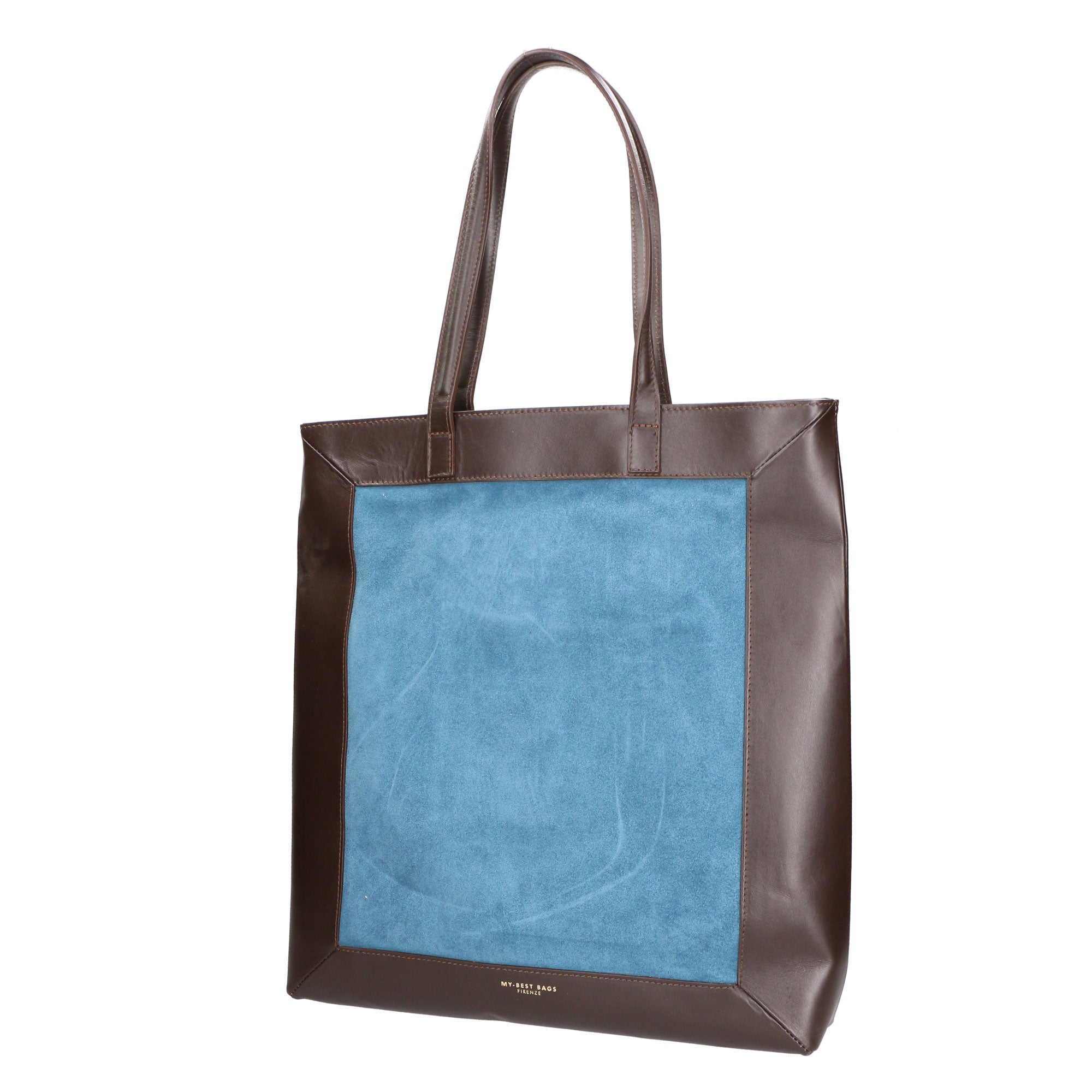 Borsa a mano da donna Pelle e Camoscio MYB-6023-FW-07012 CARTA ZUCCHERO My Best Bag