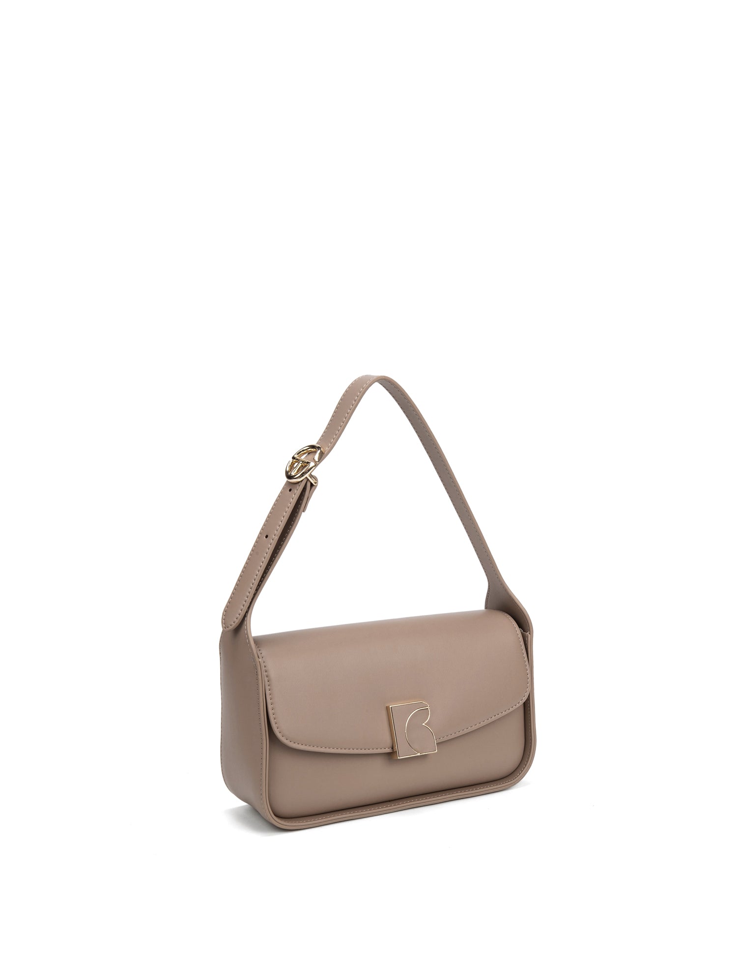 Borsa a Spalla in 100% Pu Vegan Leather Cammello
