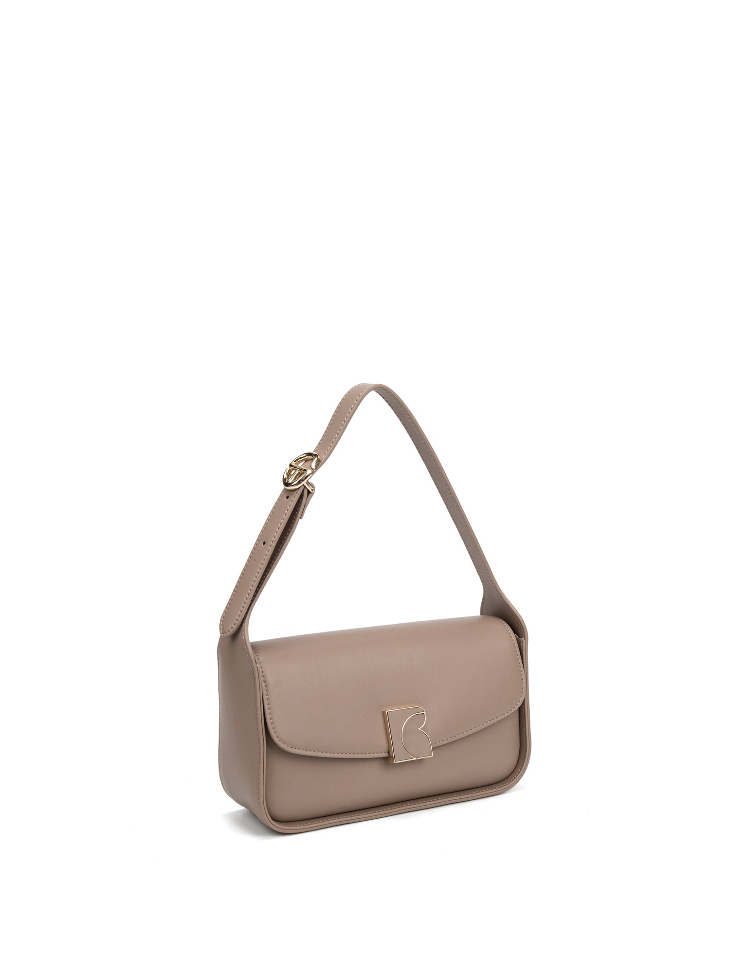 Borsa a Spalla in 100% Pu Vegan Leather Cammello