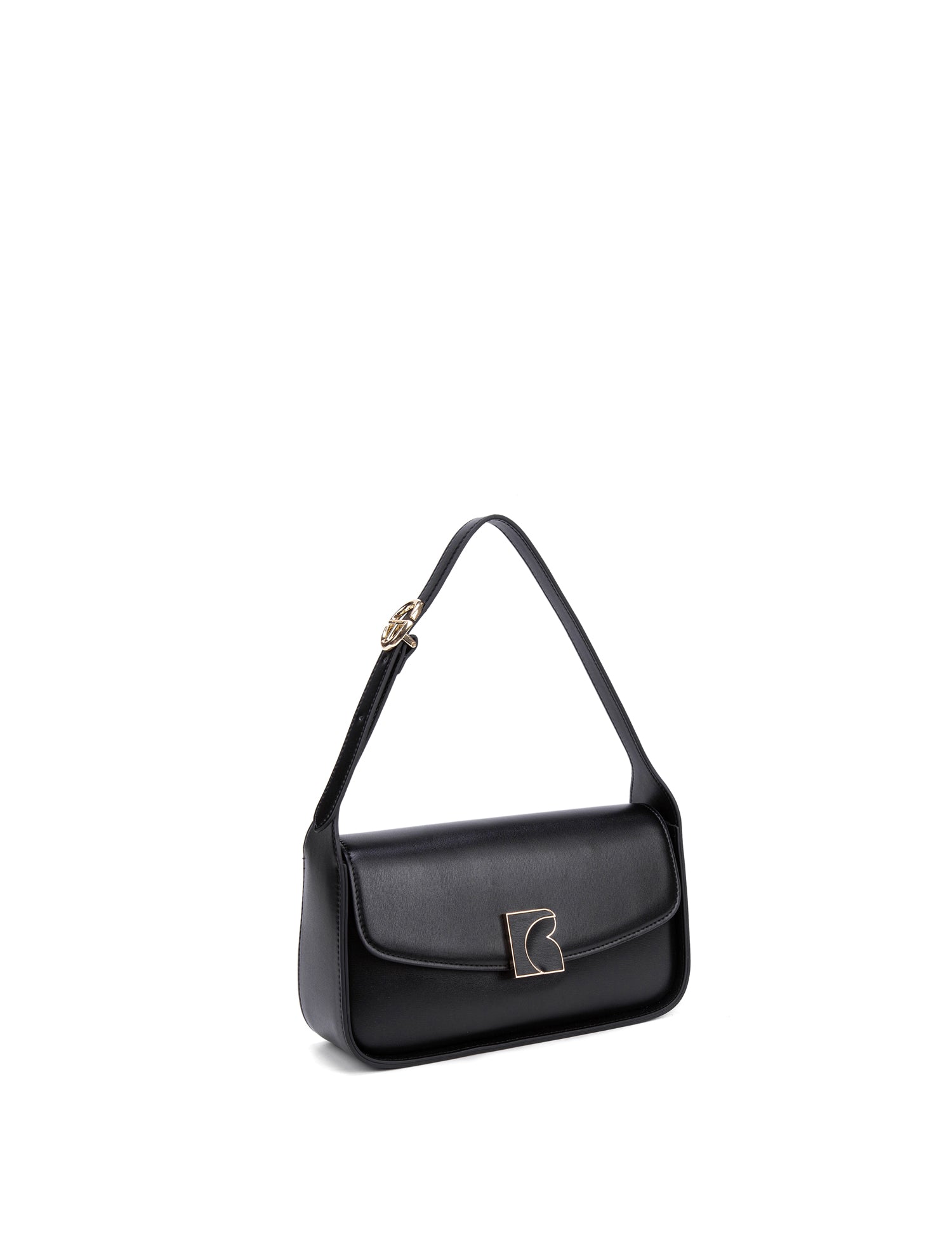 Borsa a Spalla in 100% Pu Vegan Leather Nero