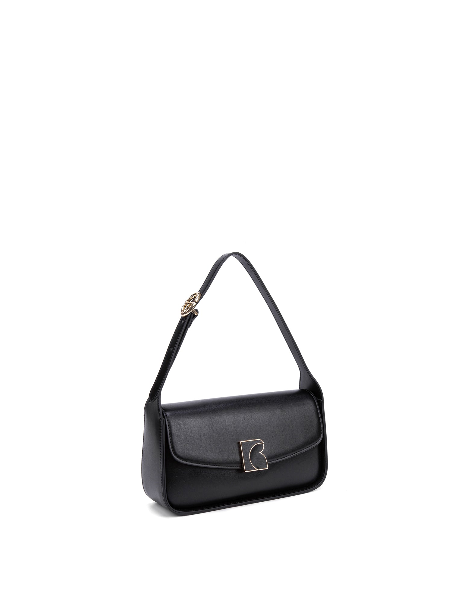 Borsa a Spalla in 100% Pu Vegan Leather Nero