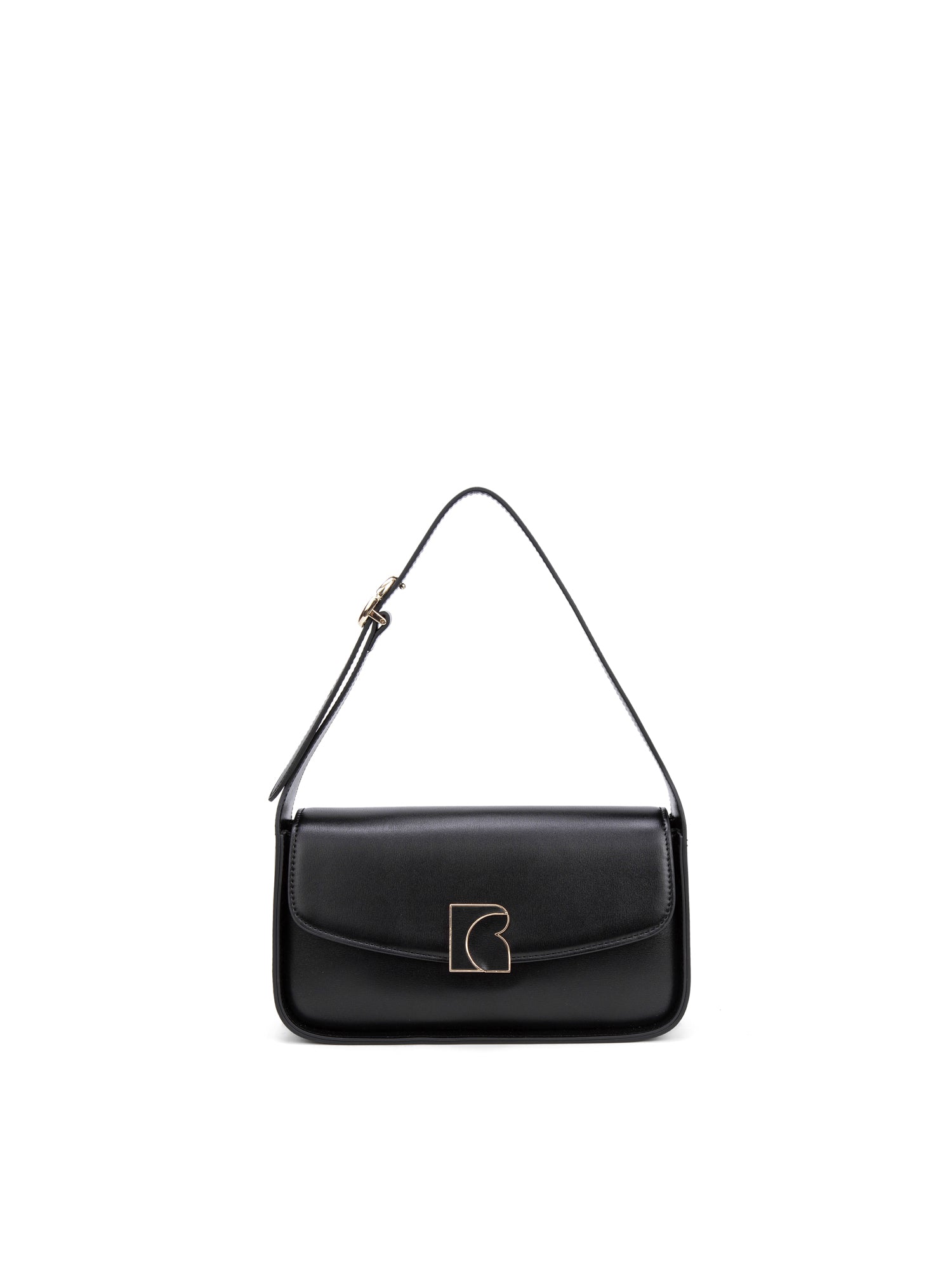 Borsa a Spalla in 100% Pu Vegan Leather Nero