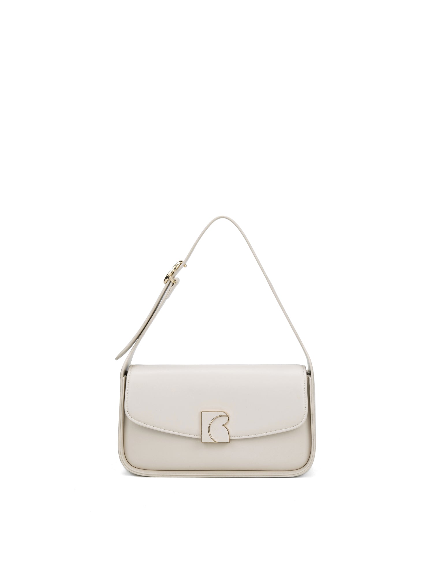 Borsa a Spalla in 100% Pu Vegan Leather Beige