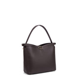 Borsa a Spalla in 100% Pu Vegan Leather Marrone Scuro