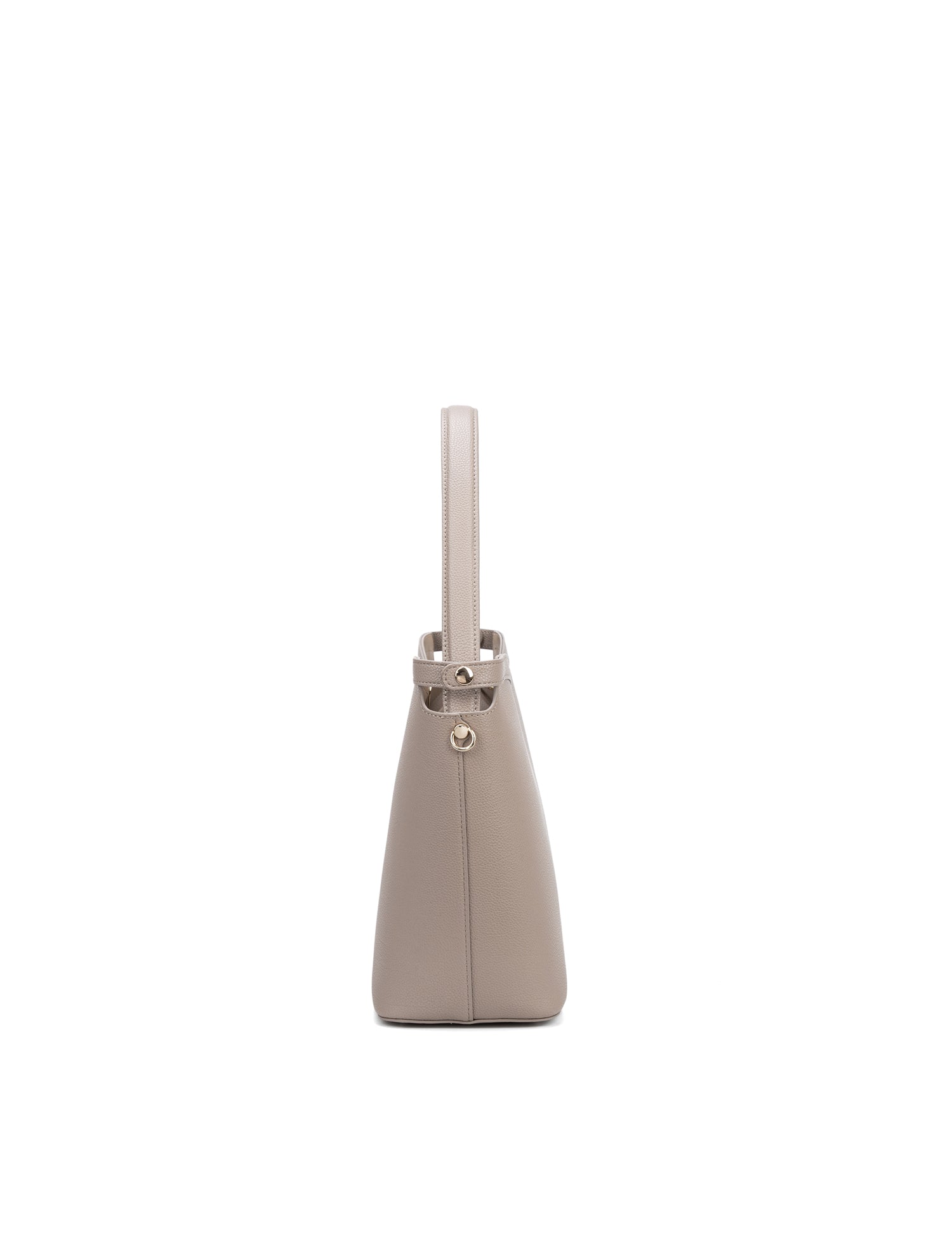 Borsa a Spalla in 100% Pu Vegan Leather Beige Scuro