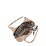 Borsa a Spalla in 100% Pu Vegan Leather Marrone Chiaro