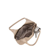 Borsa a Spalla in 100% Pu Vegan Leather Marrone Chiaro