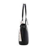 Borsa a Spalla in 100% Pu Vegan Leather Nero