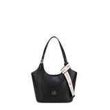 Borsa a Spalla in 100% Pu Vegan Leather Nero