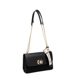 Borsa a Tracolla in 100% Pu Vegan Leather Nero
