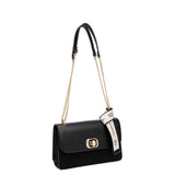 Borsa a Tracolla in 100% Pu Vegan Leather Nero