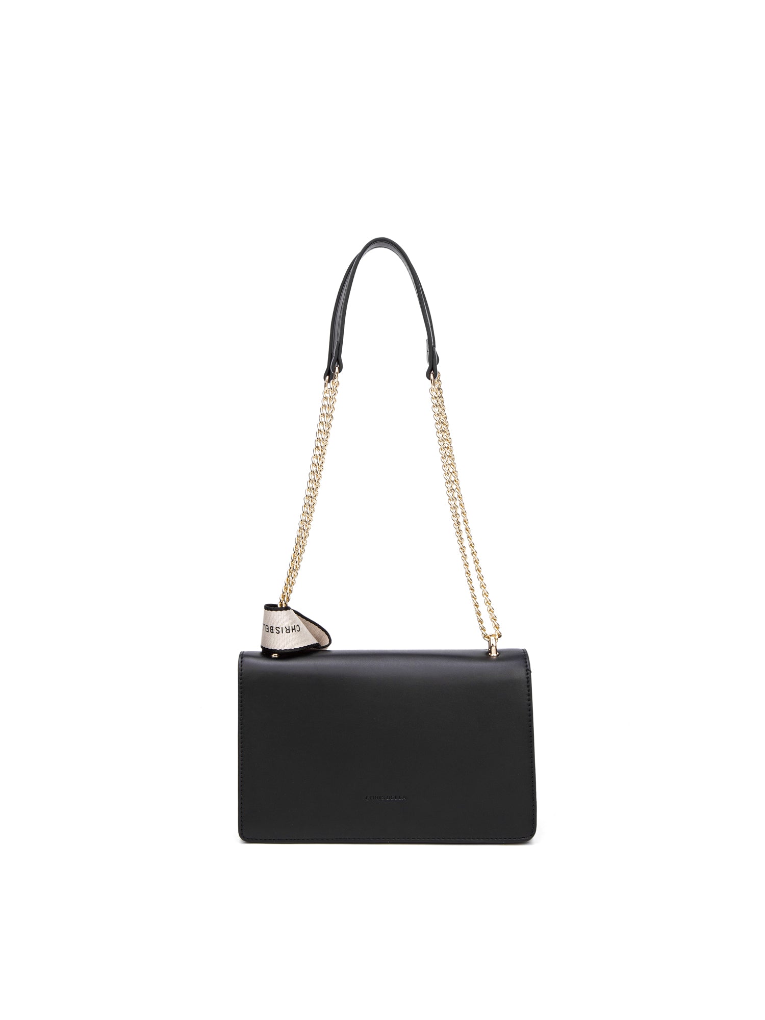Borsa a Tracolla in 100% Pu Vegan Leather Nero