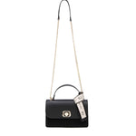Borsa a Tracolla in 100% Pu Vegan Leather Nero