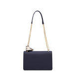 Borsa a Tracolla in 100% Pu Vegan Leather Blu Scuro