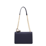 Borsa a Tracolla in 100% Pu Vegan Leather Blu Scuro