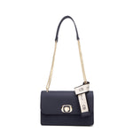 Borsa a Tracolla in 100% Pu Vegan Leather Blu Scuro