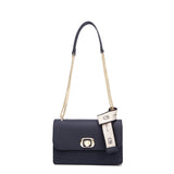 Borsa a Tracolla in 100% Pu Vegan Leather Blu Scuro