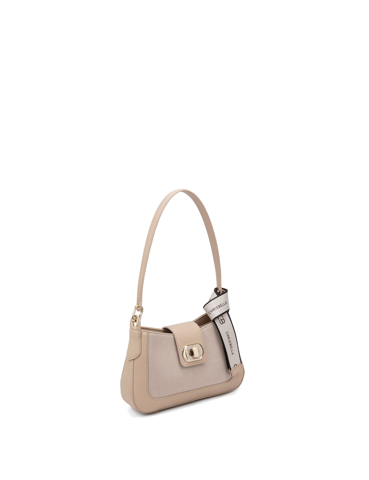 Borsa a Spalla in 100% Pu Vegan Leather Marrone Chiaro