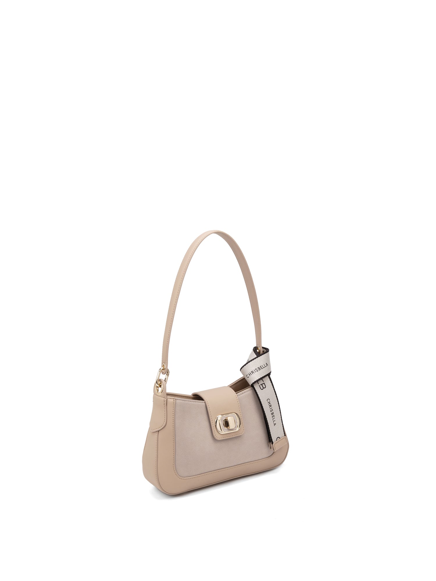 Borsa a Spalla in 100% Pu Vegan Leather Marrone Chiaro