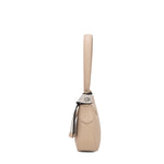 Borsa a Spalla in 100% Pu Vegan Leather Marrone Chiaro