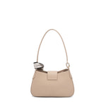 Borsa a Spalla in 100% Pu Vegan Leather Marrone Chiaro