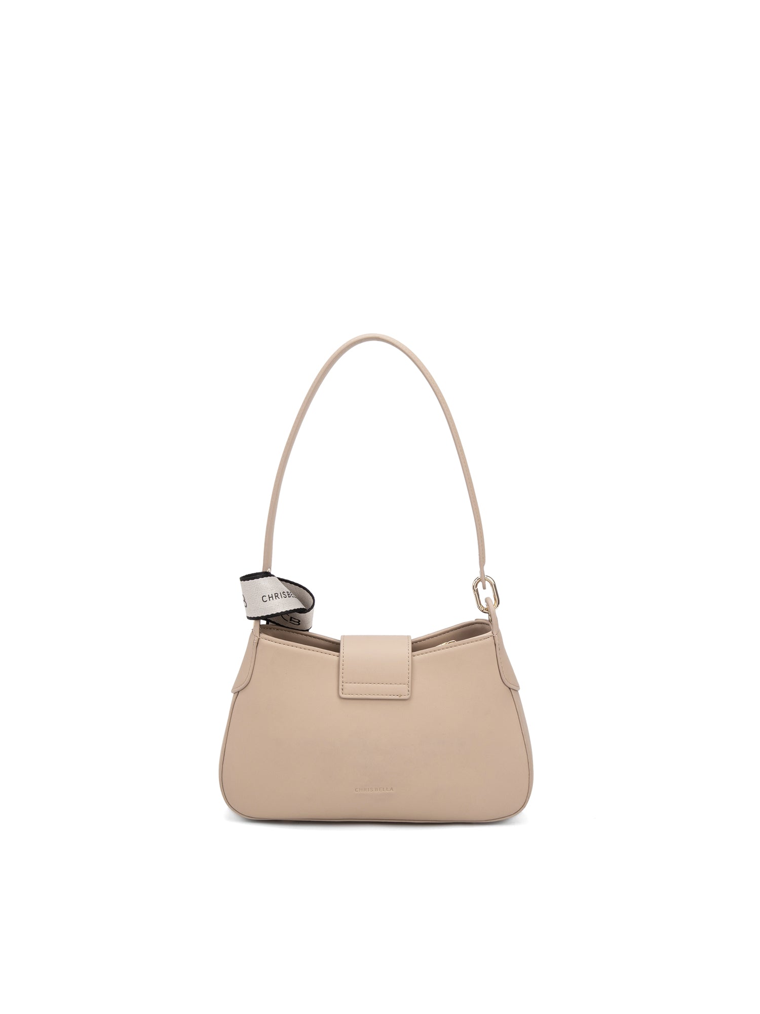 Borsa a Spalla in 100% Pu Vegan Leather Marrone Chiaro