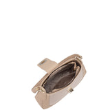 Borsa a Spalla in 100% Pu Vegan Leather Marrone Chiaro