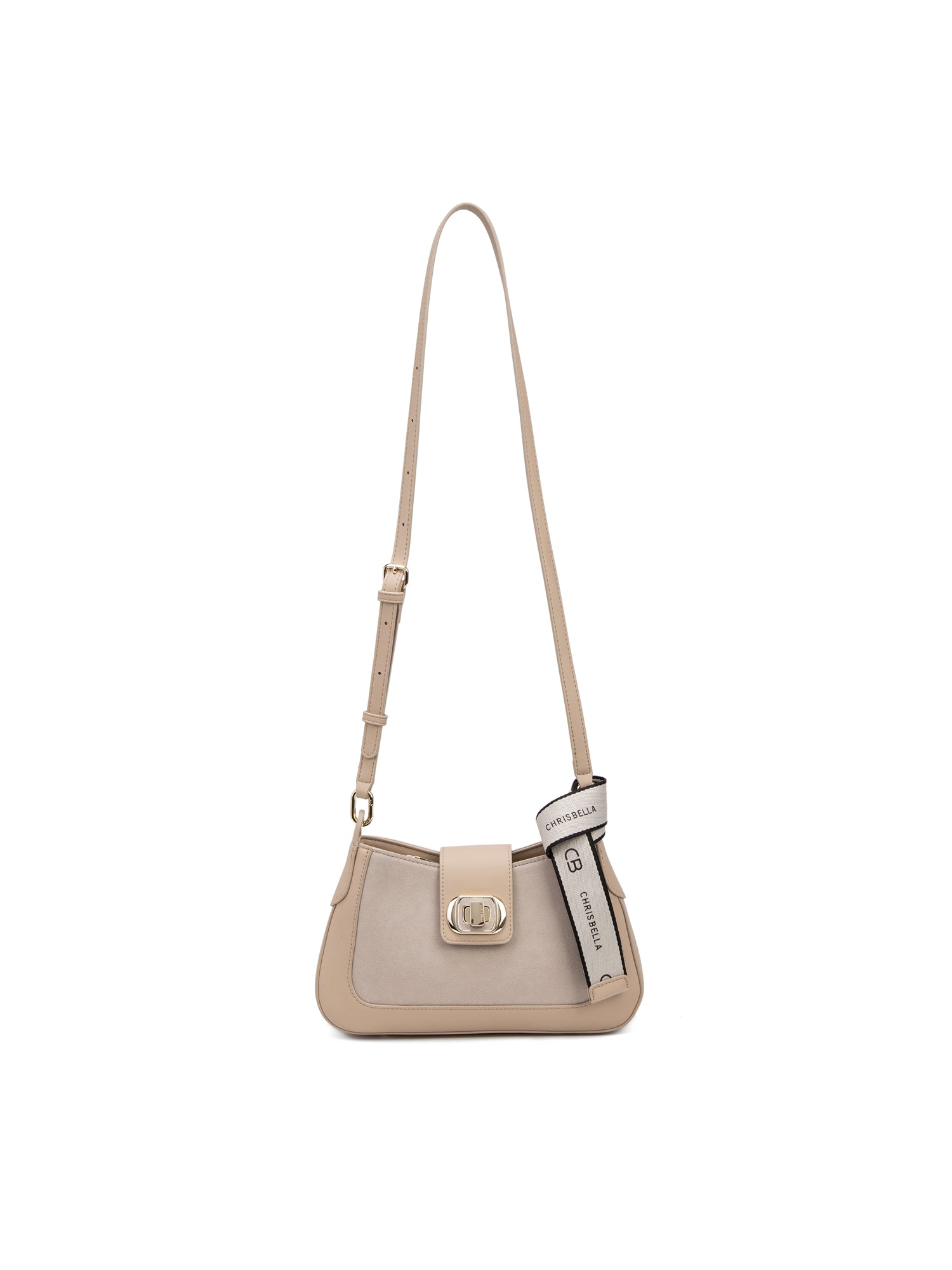 Borsa a Spalla in 100% Pu Vegan Leather Marrone Chiaro