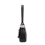 Borsa a Spalla in 100% Pu Vegan Leather Nero