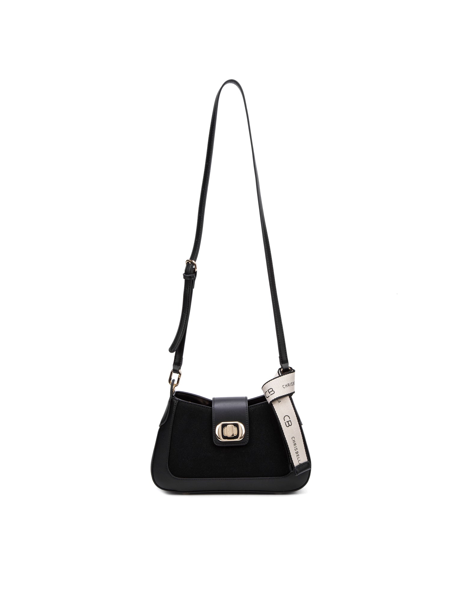 Borsa a Spalla in 100% Pu Vegan Leather Nero