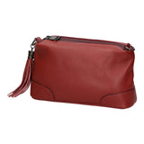 Lidia Borsa a mano da donna Vera pelle 06513-ROSSO SCURO Gave Lux