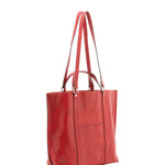 Borsa a spalla unisex in vera pelle Made in Italy 4610-ROSSO Alessia Firenze