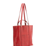 Borsa a spalla unisex in vera pelle Made in Italy 4610-ROSSO Alessia Firenze