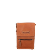 Borsa a tracolla uomo in vera pelle RFID HILB-2632-CUOIO Hill Burry