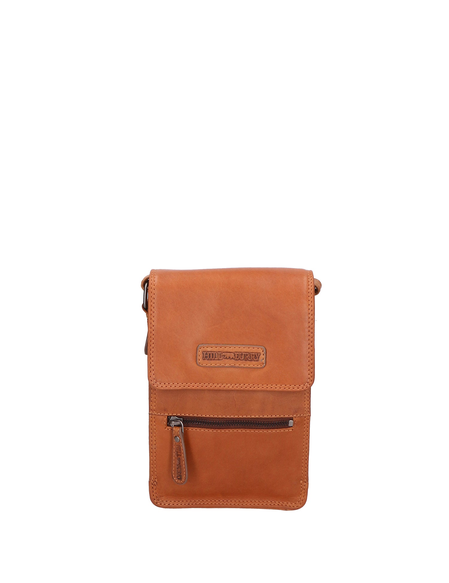 Borsa a tracolla uomo in vera pelle RFID HILB-2632-CUOIO Hill Burry