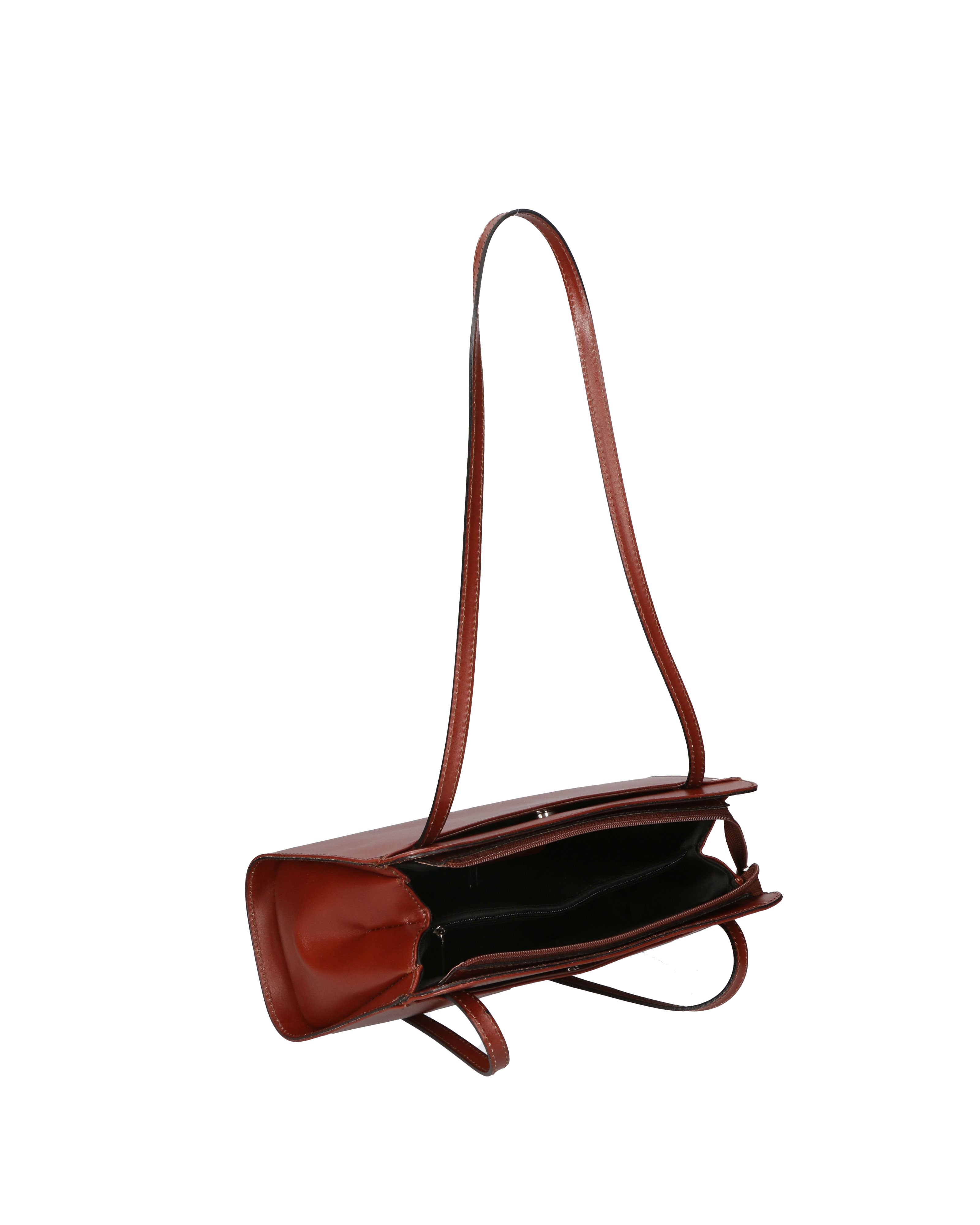 Edera Chic Borsa a spalla da donna Vera pelle 9120-ROSSO Gave Lux