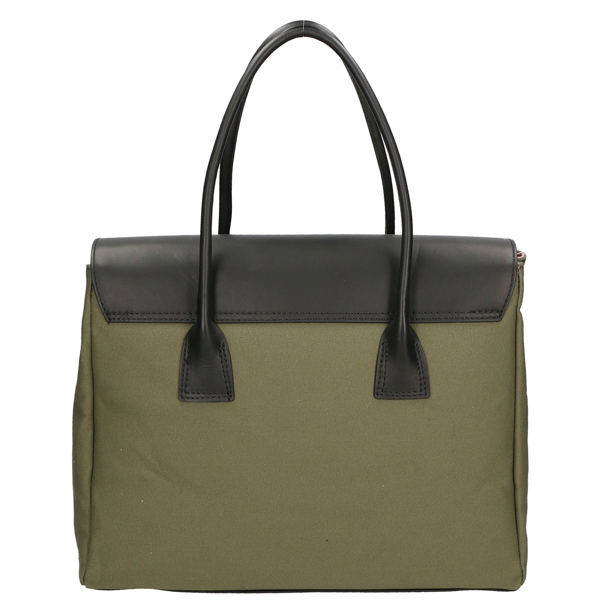 Borsa a mano da donna Vera pelle e cotone MYB-7038-SS-104 MILITARE My Best Bag