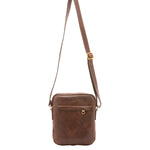 Borsa a tracolla uomo vera pelle Made in Italy 4313-TESTA DI MORO Alessia Firenze