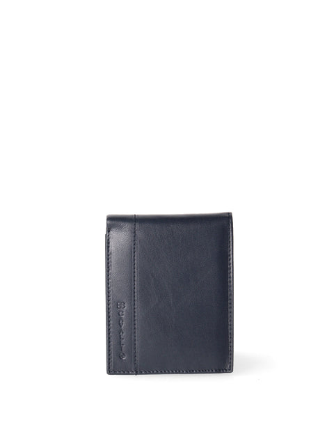 Portafoglio da uomo in vera pelle Casual BC410-270-BLU