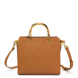 Borsa a mano da donna 100% pelle vegana PU GGB019CGN Gabriella G Firenze